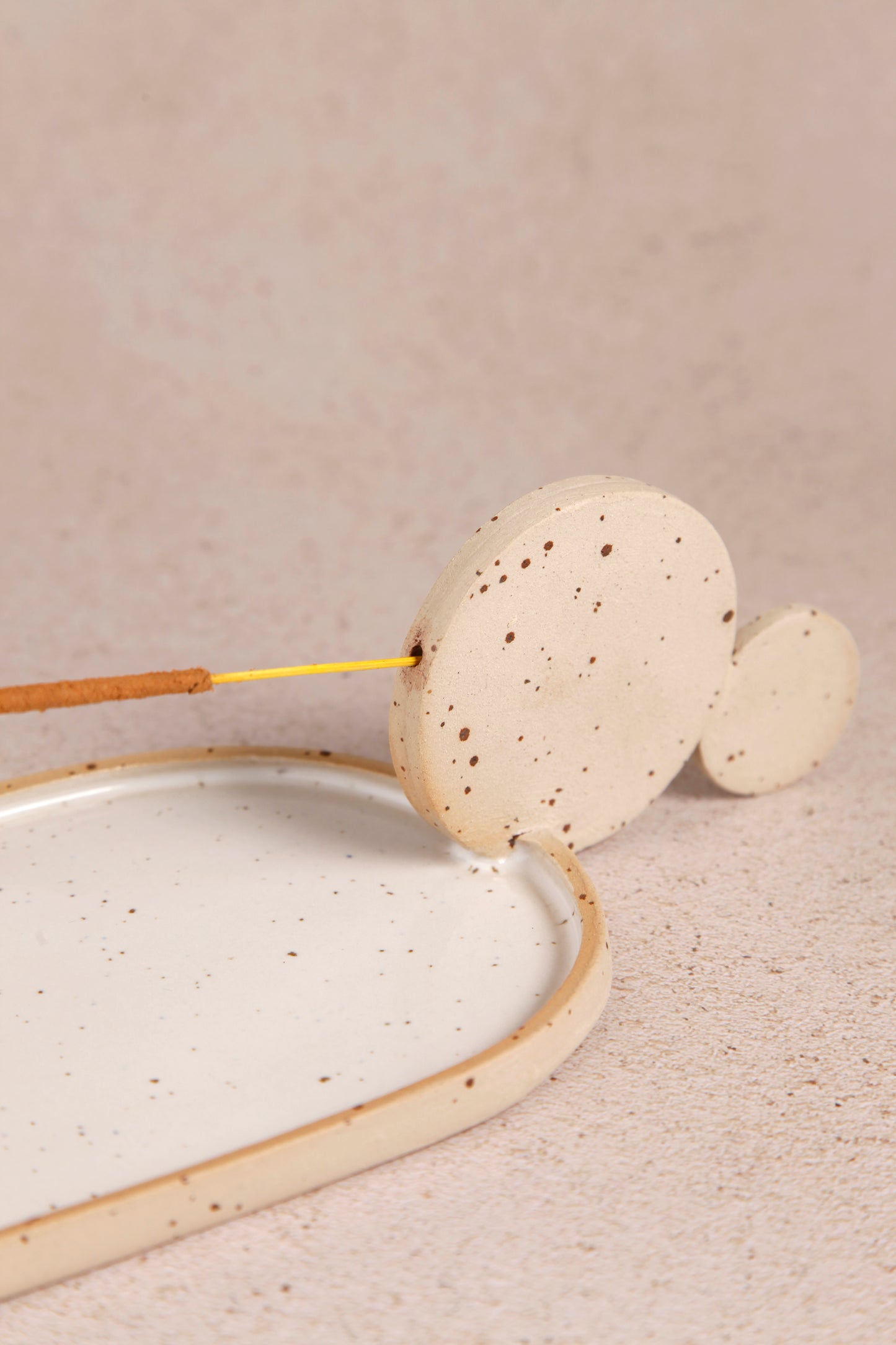 Incense Burner Bubble in sandy speckle colour